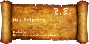 Ney Brigitta névjegykártya